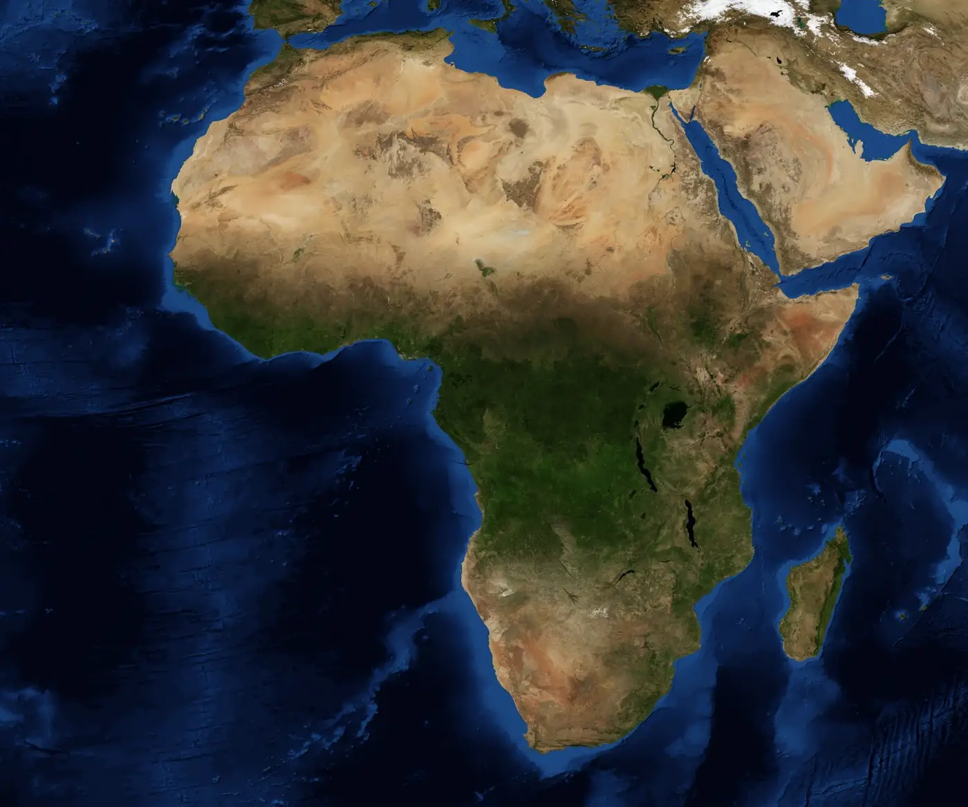 L'Afrique vue de l'espace